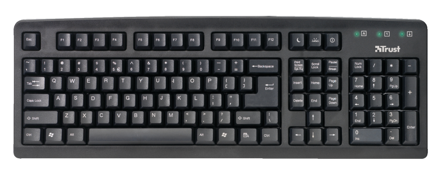 Trust KB-1120 keyboard PS/2 Turkish Black – image 2