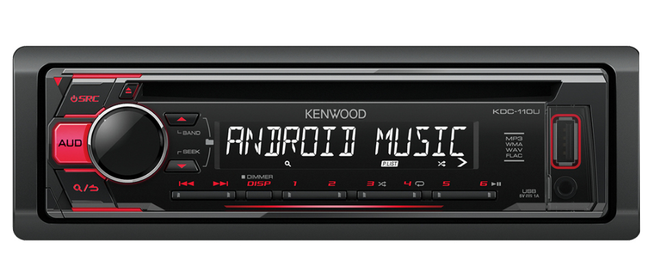Kenwood KDC-110UR car media receiver Black, Red – image 4