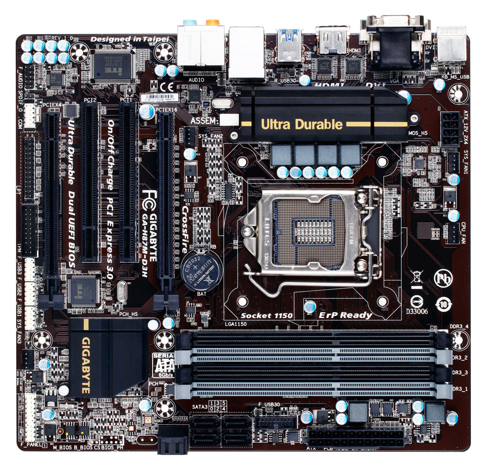 GIGABYTE GA-H87M-D3H motherboard Intel® H87 LGA 1150 (Socket H3) micro ATX – image 2