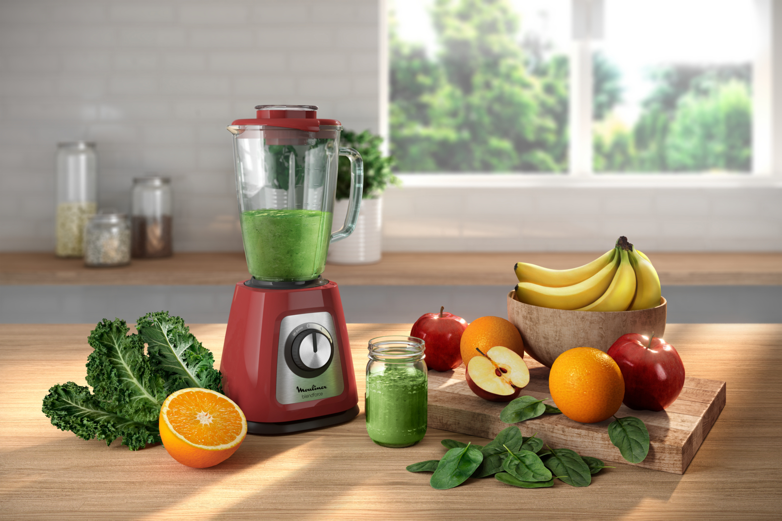 Moulinex LM4305 1.25 L Tabletop blender 800 W Red – image 2