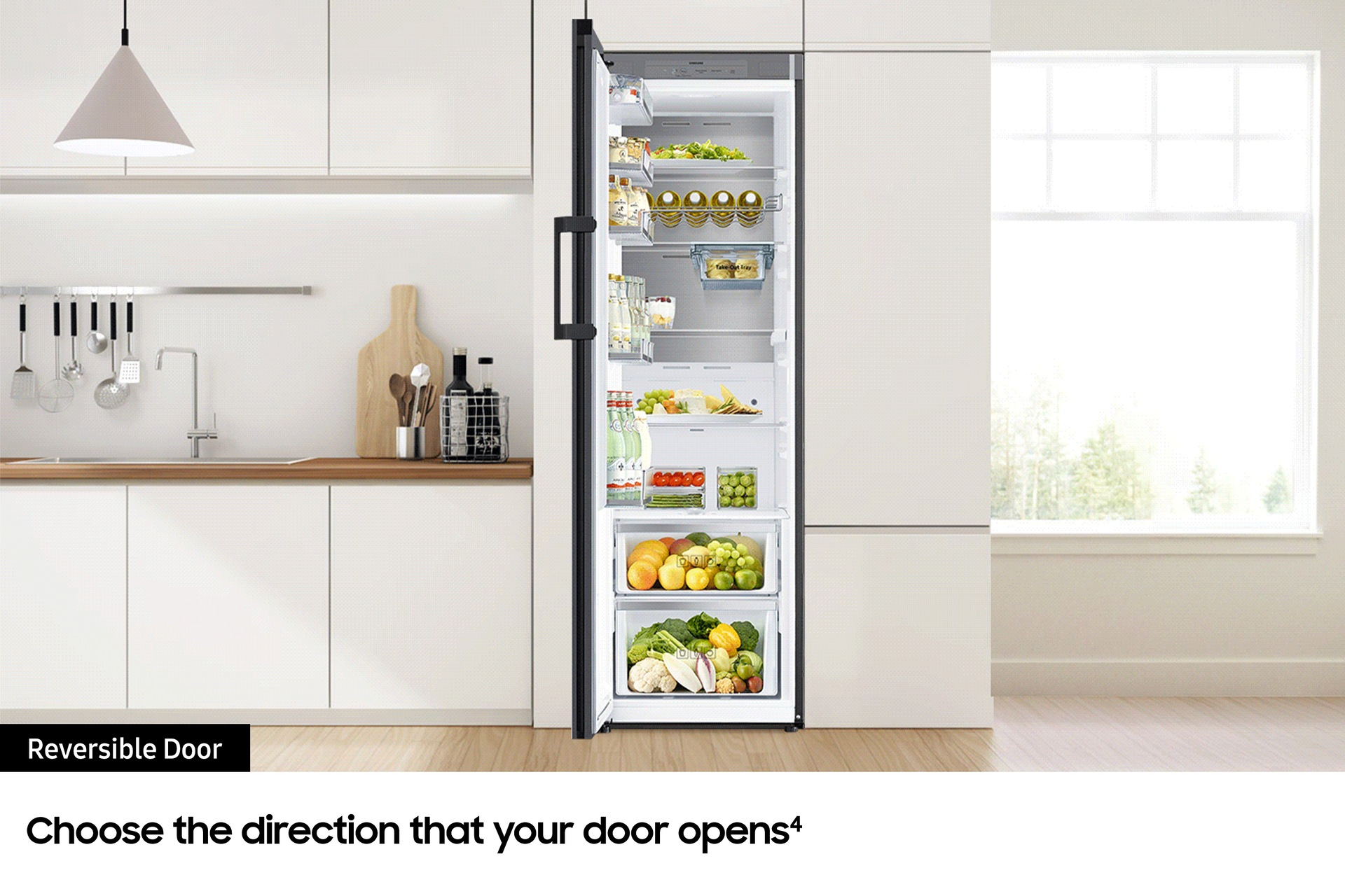 Samsung Bespoke RR39A74A3CE/EU Tall One Door Fridge with SpaceMax™ Technology - Cotta Beige – image 8