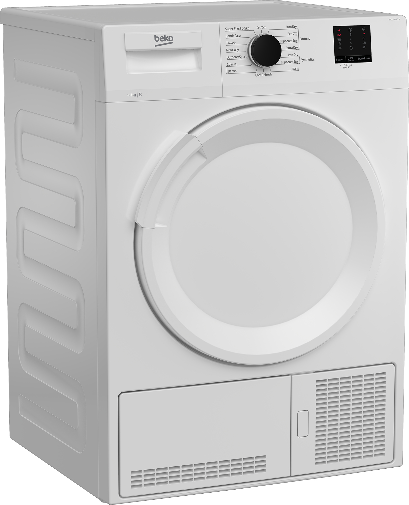 Beko DTLCE80021W 8kg Condenser Tumble Dryer with B Energy Rating – image 2
