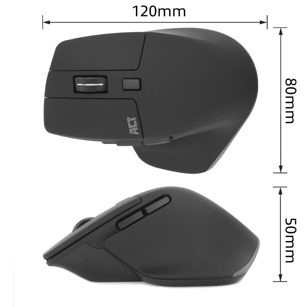 ACT Wireless mouse 2400 DPI with silent click, eco-friendly, made from recycled materials – image 7