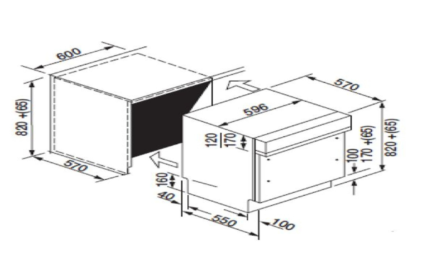 Rosieres RLI1D63N dishwasher Semi built-in 16 place settings – image 2