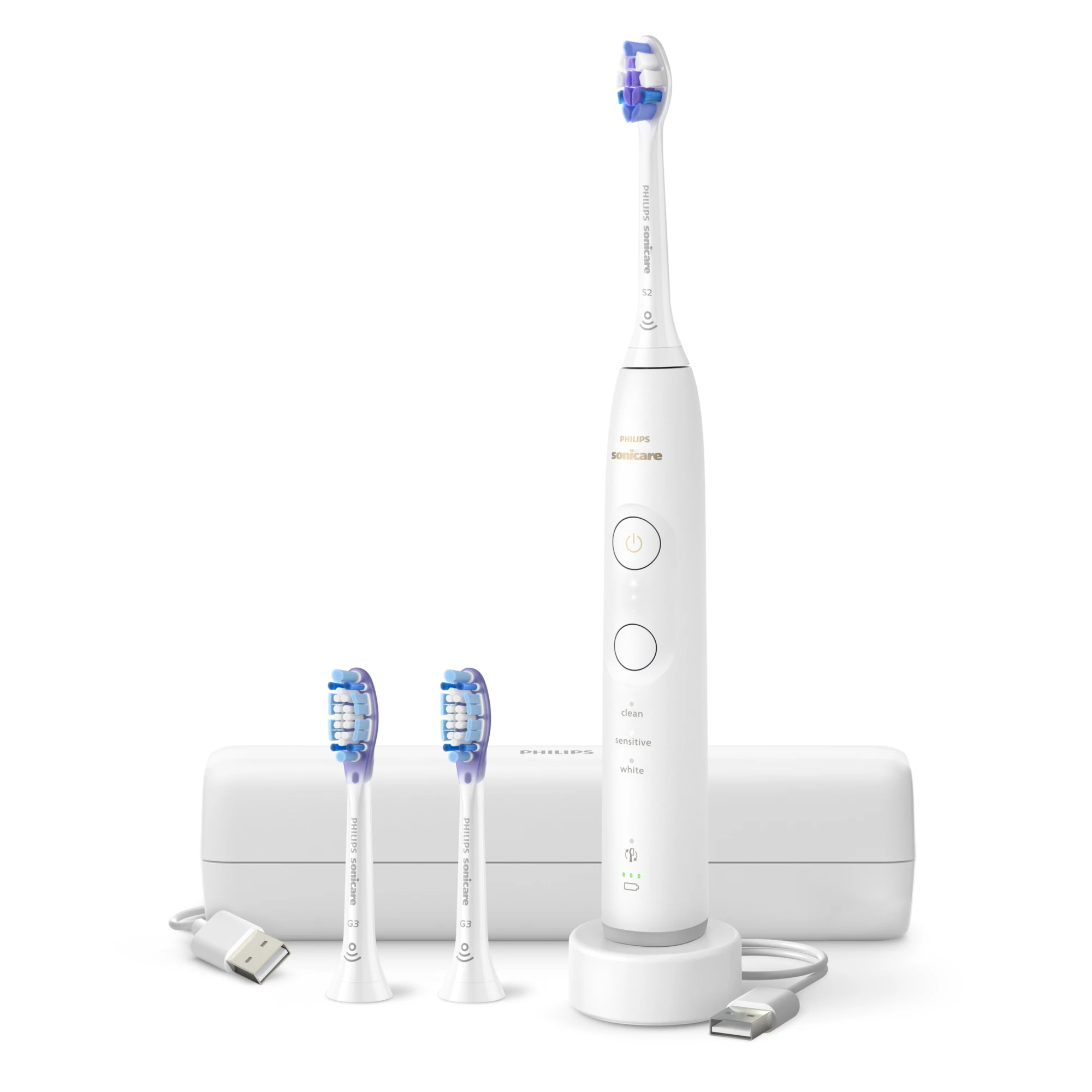 Philips HX7410/07 electric toothbrush Adult Sonic toothbrush White