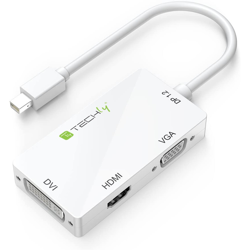 Techly Adattatore 3 in 1 Mini DisplayPort 1.2 (Thunderbolt) a HDMI/DVI/VGA (IADAP MDP-COMBOF12)