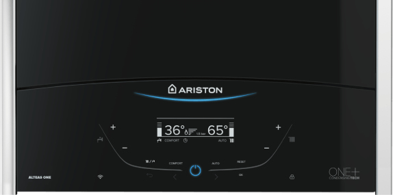 صورة غلاية كومبي بدون خزان Ariston ALTEAS ONE+ NET 30 - أسود - 30 كيلو واط