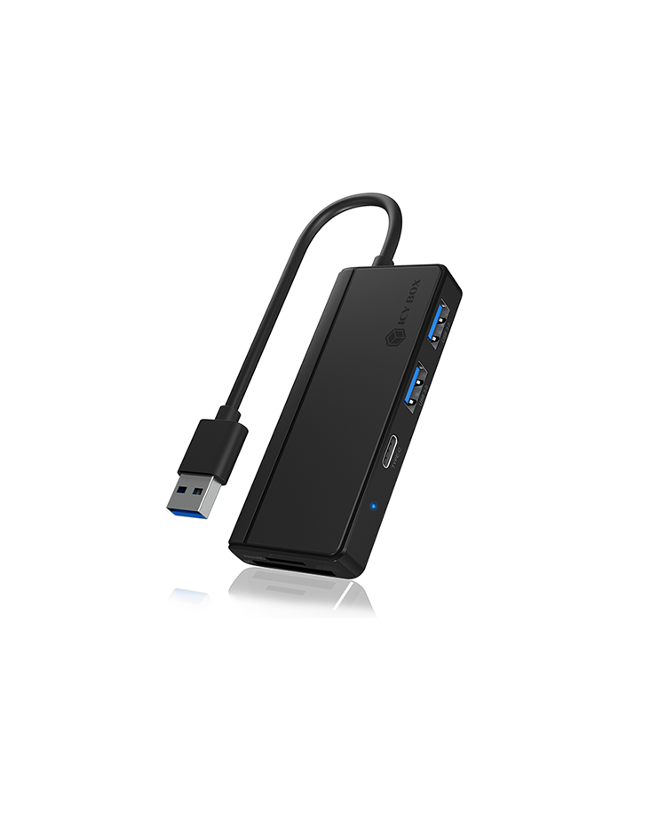ICY BOX IB-HUB1423CR-U3 USB 3.2 Gen 1 (3.1 Gen 1) Type-A 5000 Mbit/s Black – image 3