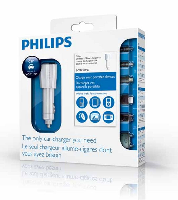 Philips SCM4380 Universal USB car charger Power2Charge