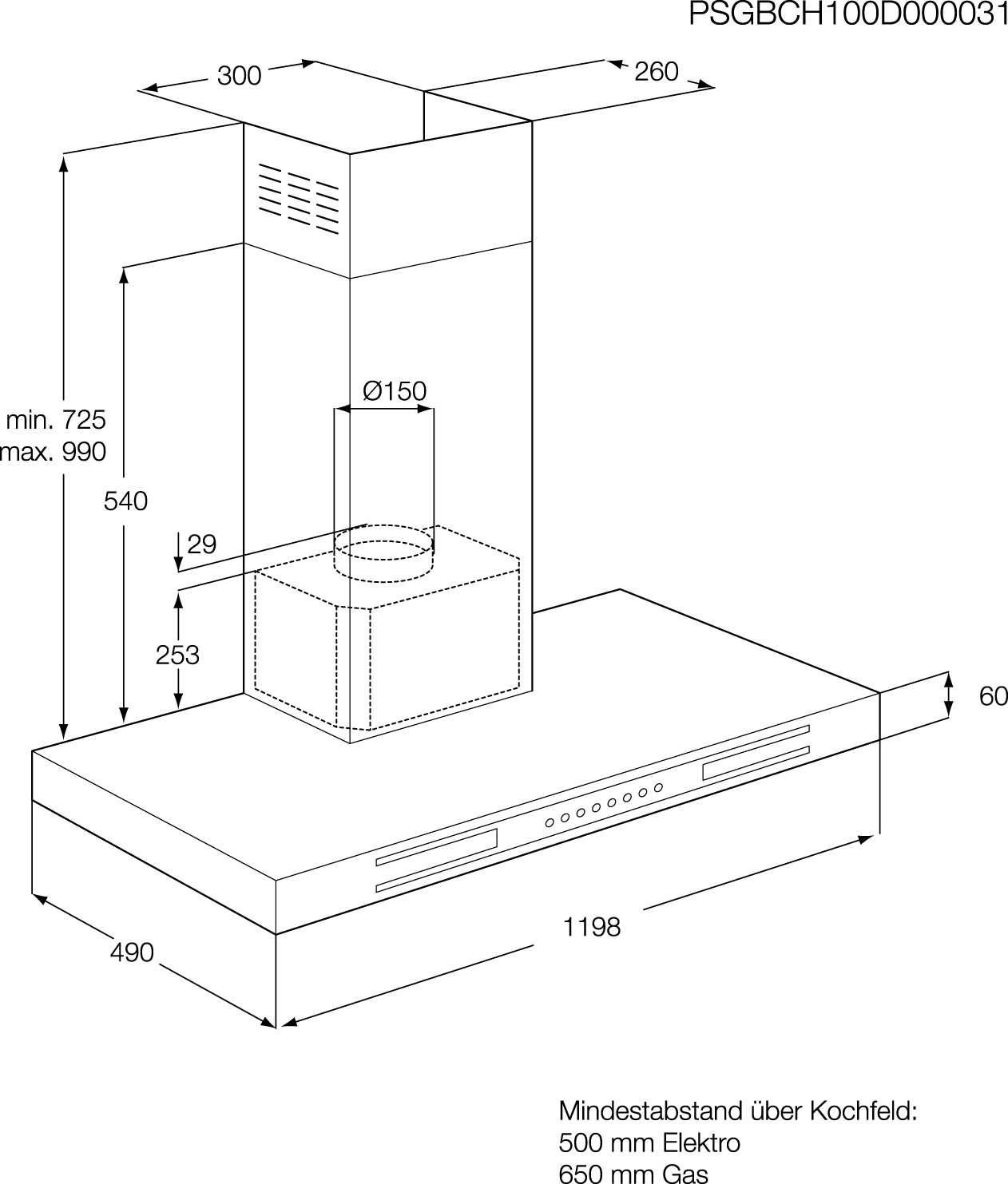 AEG X91384MD02 Island Stainless steel 860 m³/h – image 2