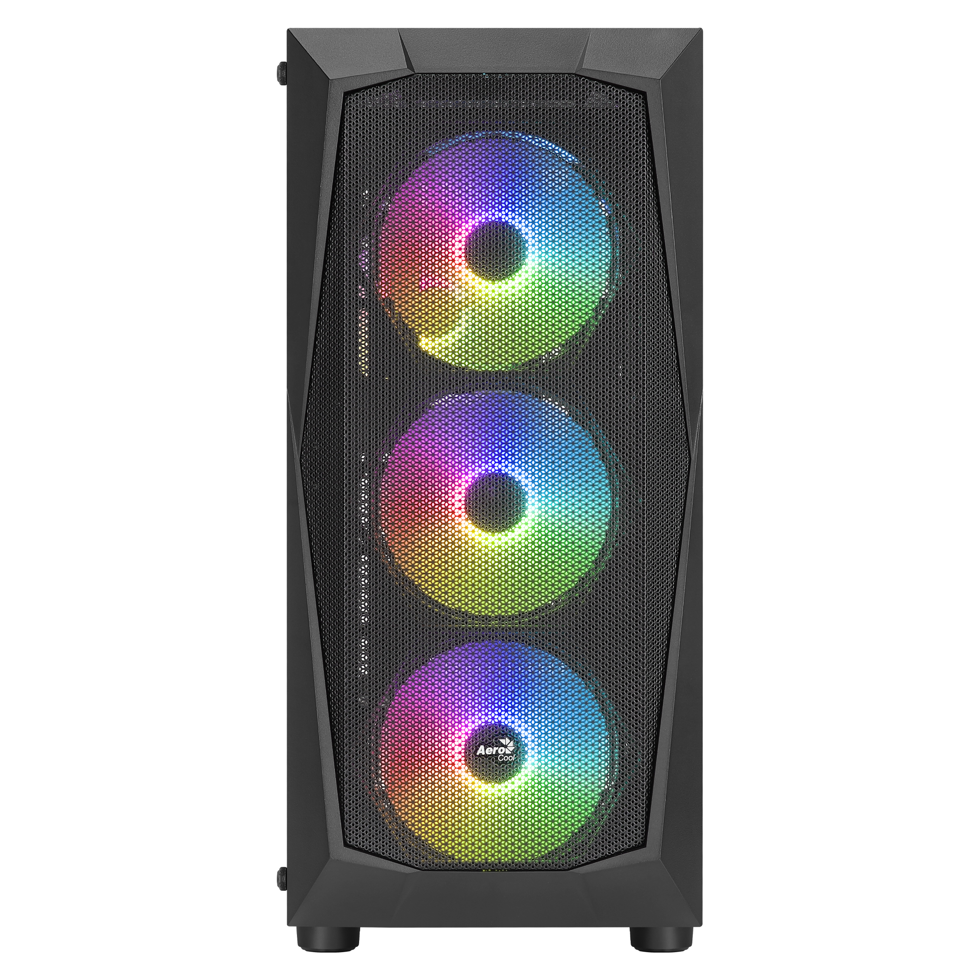 Aerocool FALCONV2BK PC ATX Case Front Panel Mesh Tempered Glass 4 Fans ARGB – image 4