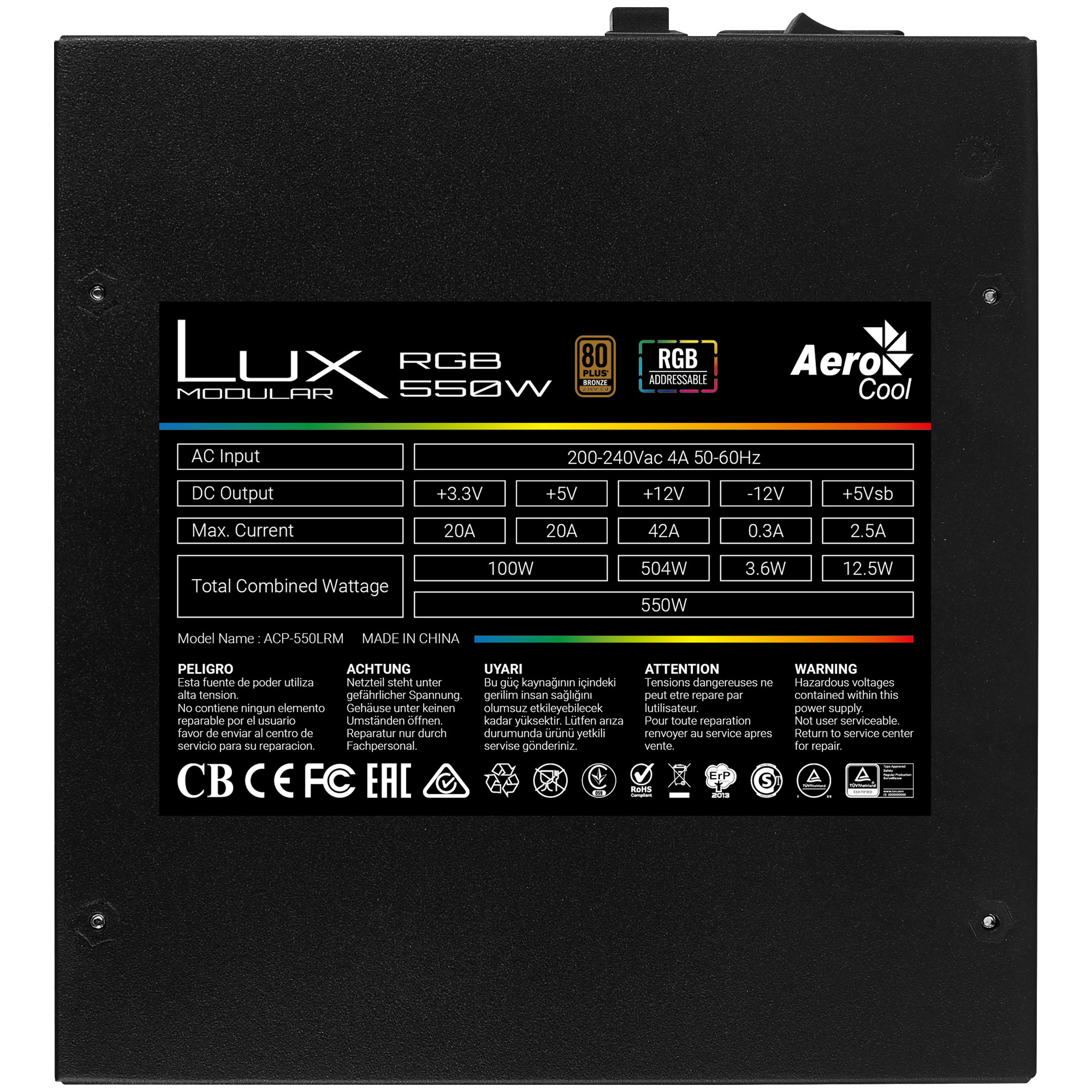 Aerocool LUX RGB 550M – image 3