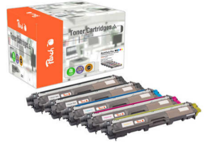 Peach 112155 toner cartridge 5 pc(s) Compatible Black, Cyan, Magenta, Yellow