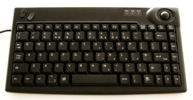 Hypertec K-MINI-CT-B keyboard Home PS/2 QWERTY English Black, White
