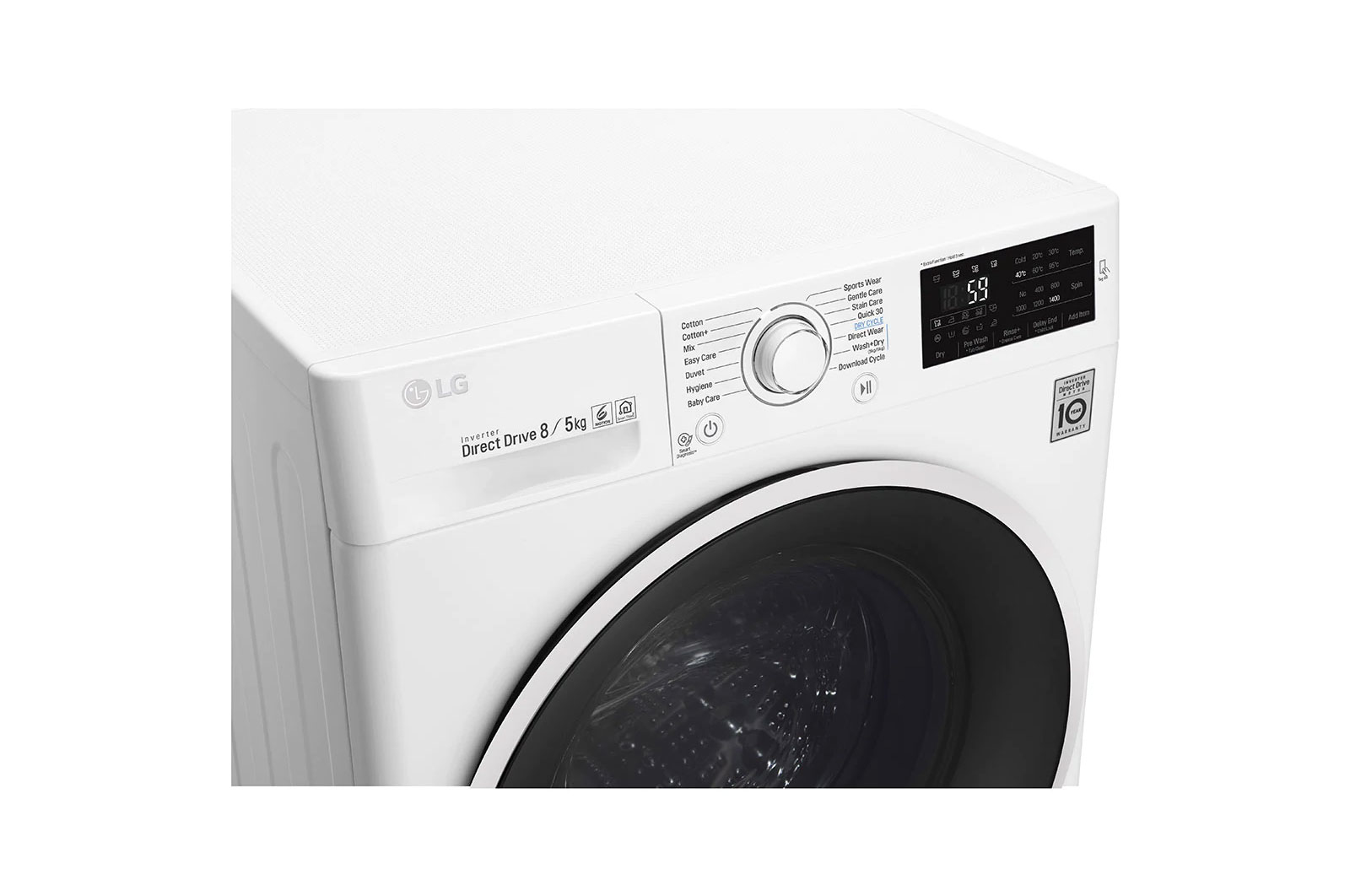 LG GD3M108N3 washer dryer Freestanding Front-load White – image 6