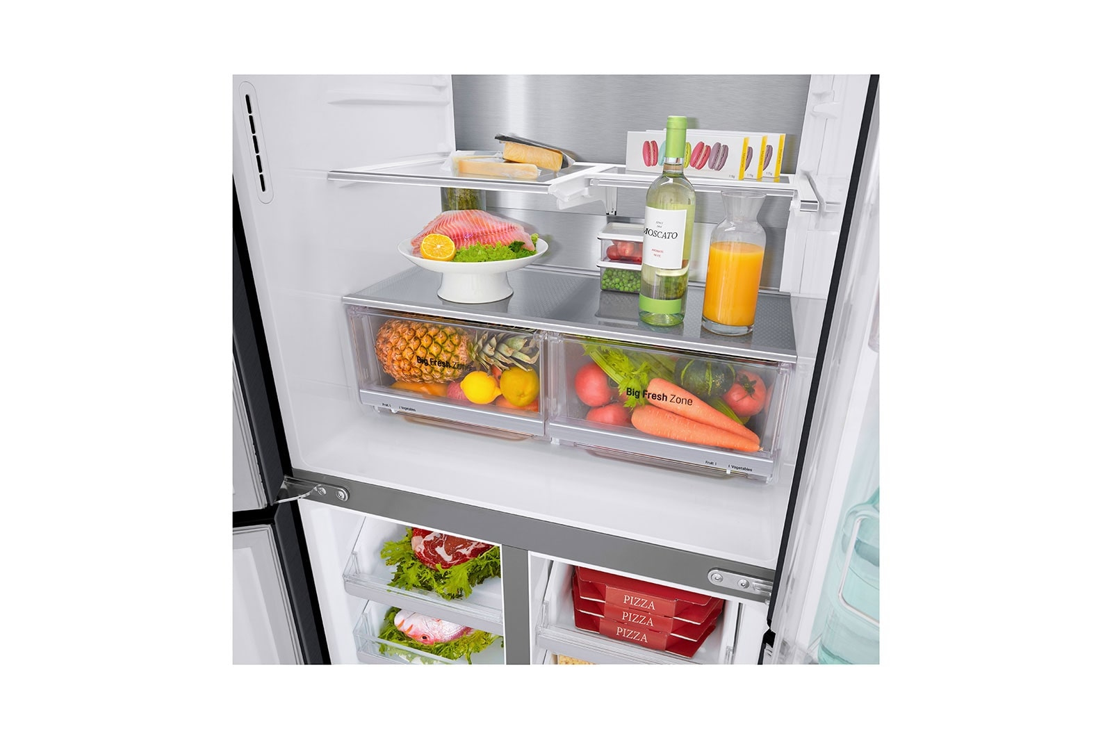 LG InstaView GMQ844MC5E side-by-side refrigerator Freestanding – image 8