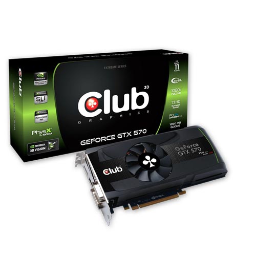 CLUB3D CGNX-X5780DPF graphics card NVIDIA GeForce GTX 570
