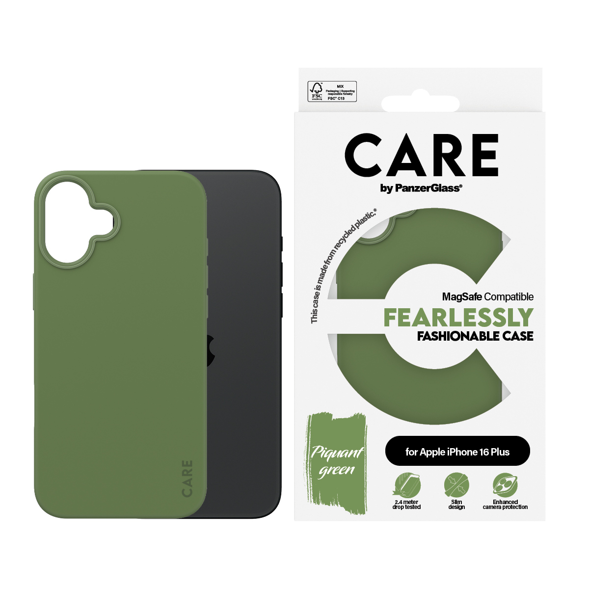PanzerGlass CARE™ by PanzerGlass® Case Green w. MagSafe iPhone 16 Plus – image 2