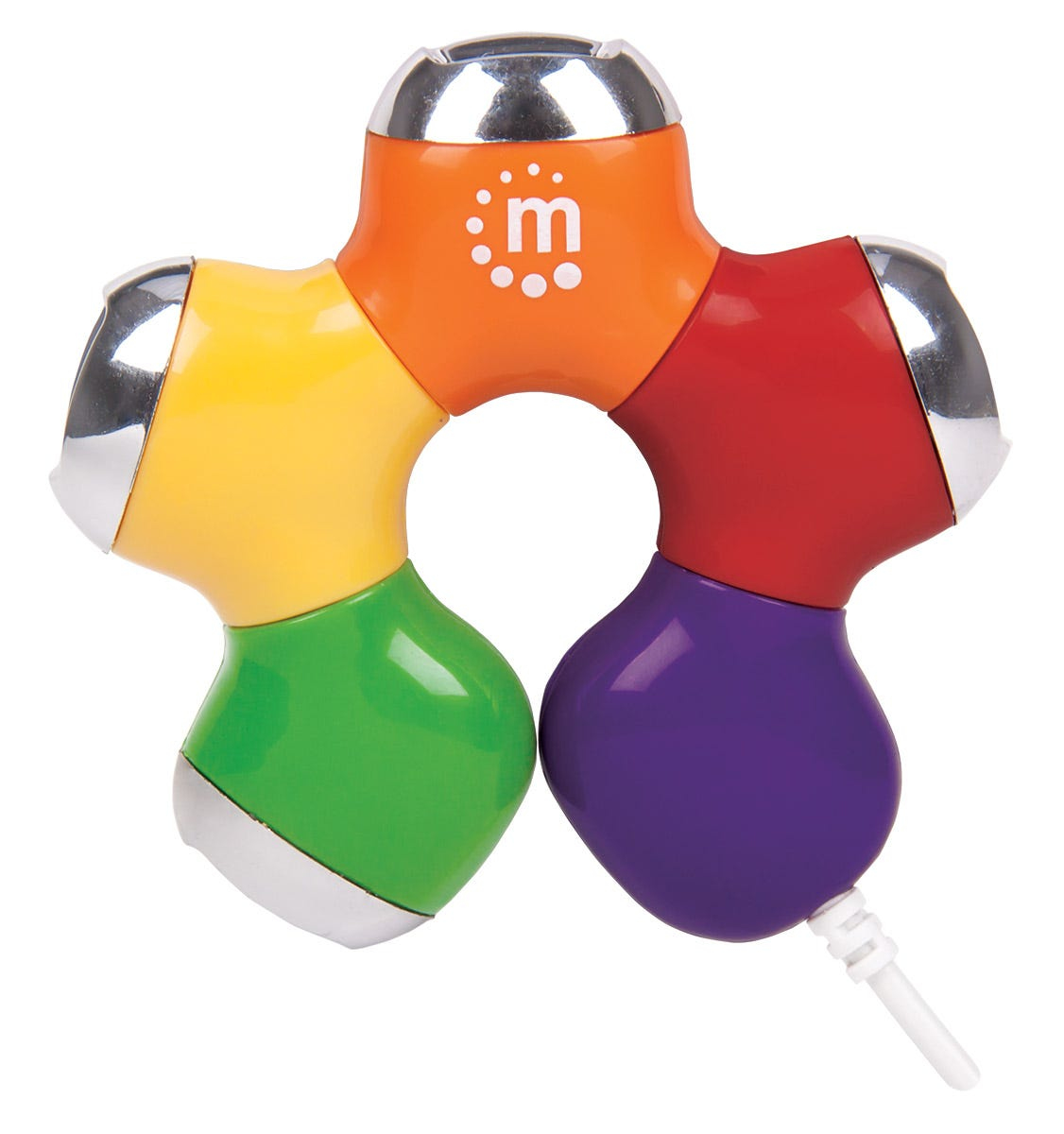 Manhattan USB-A Flex Hub, 4x USB-A Ports, 480 Mbps (USB 2.0), Ports Rotate 180°, Bus Power, Flower design (5 colours), Blister – image 3