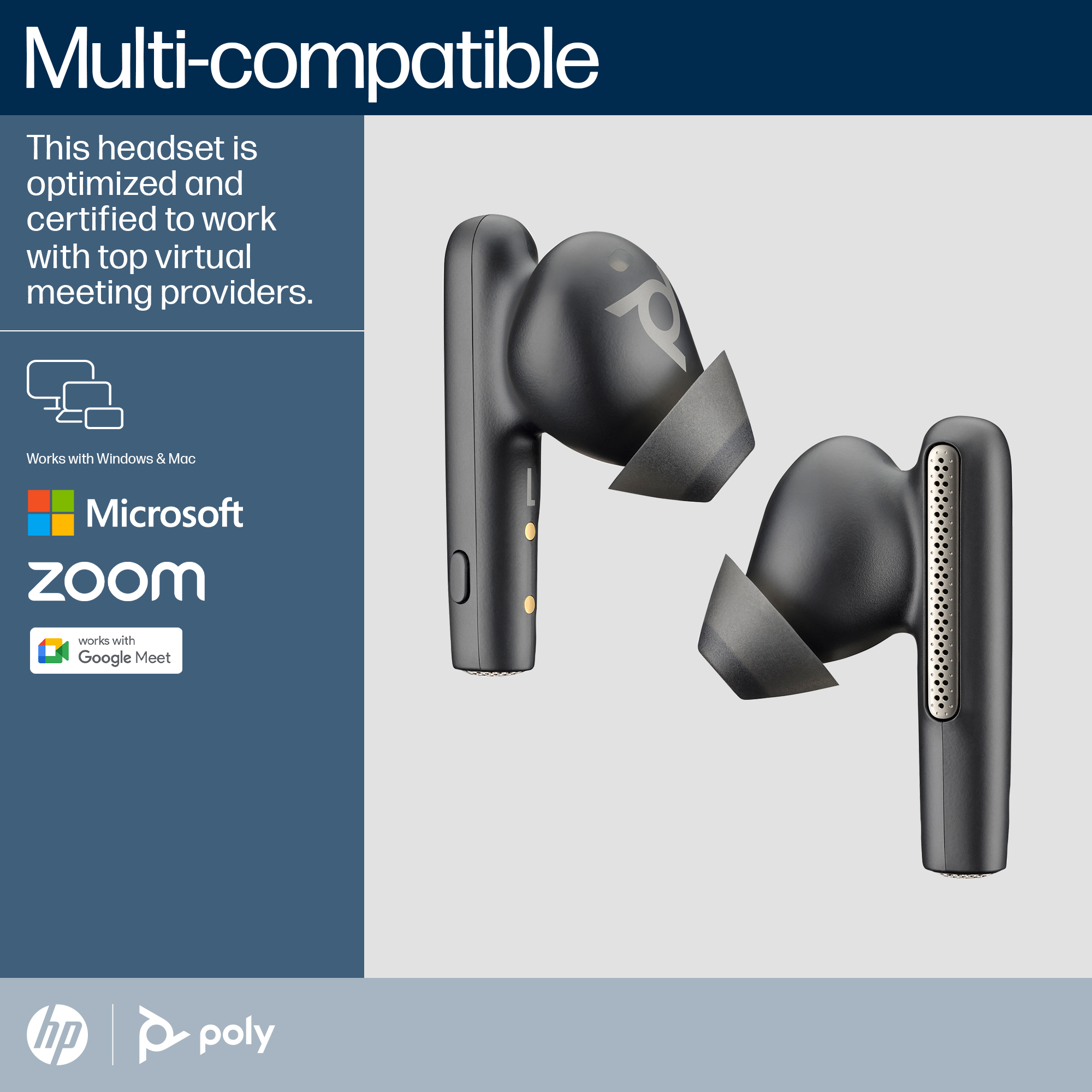 HP Poly Voyager Focus 2 UC Headset +USB-A to USB-C Cable +Charging Stand – image 5