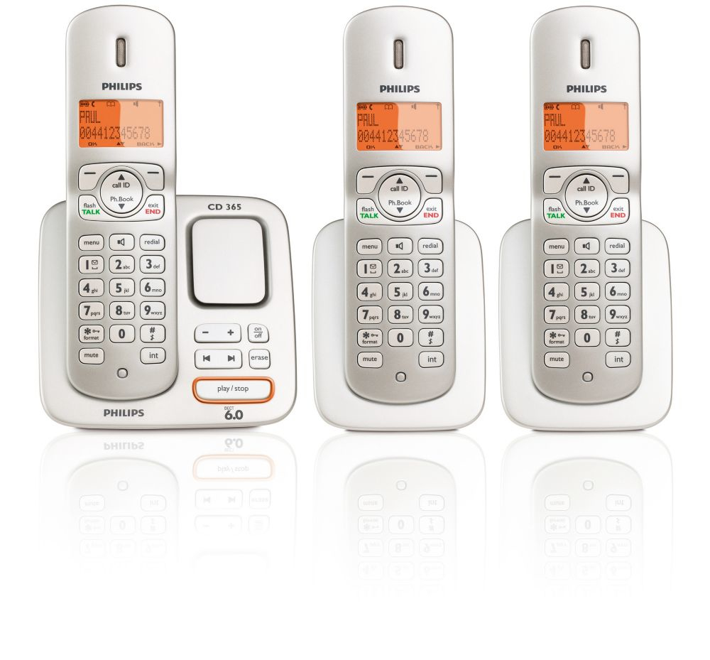 Philips Perfect sound CD3653Q/37 telephone DECT telephone Caller ID White