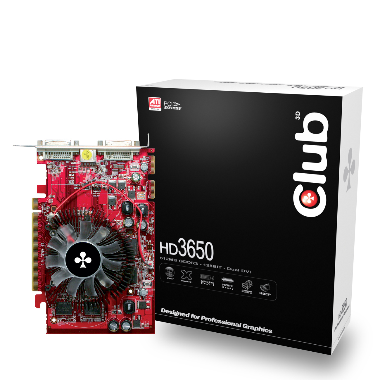 CLUB3D CGAX-3652DD graphics card GDDR3