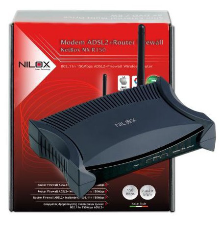 Nilox NX-R150 wireless router Fast Ethernet Black, Blue – image 4