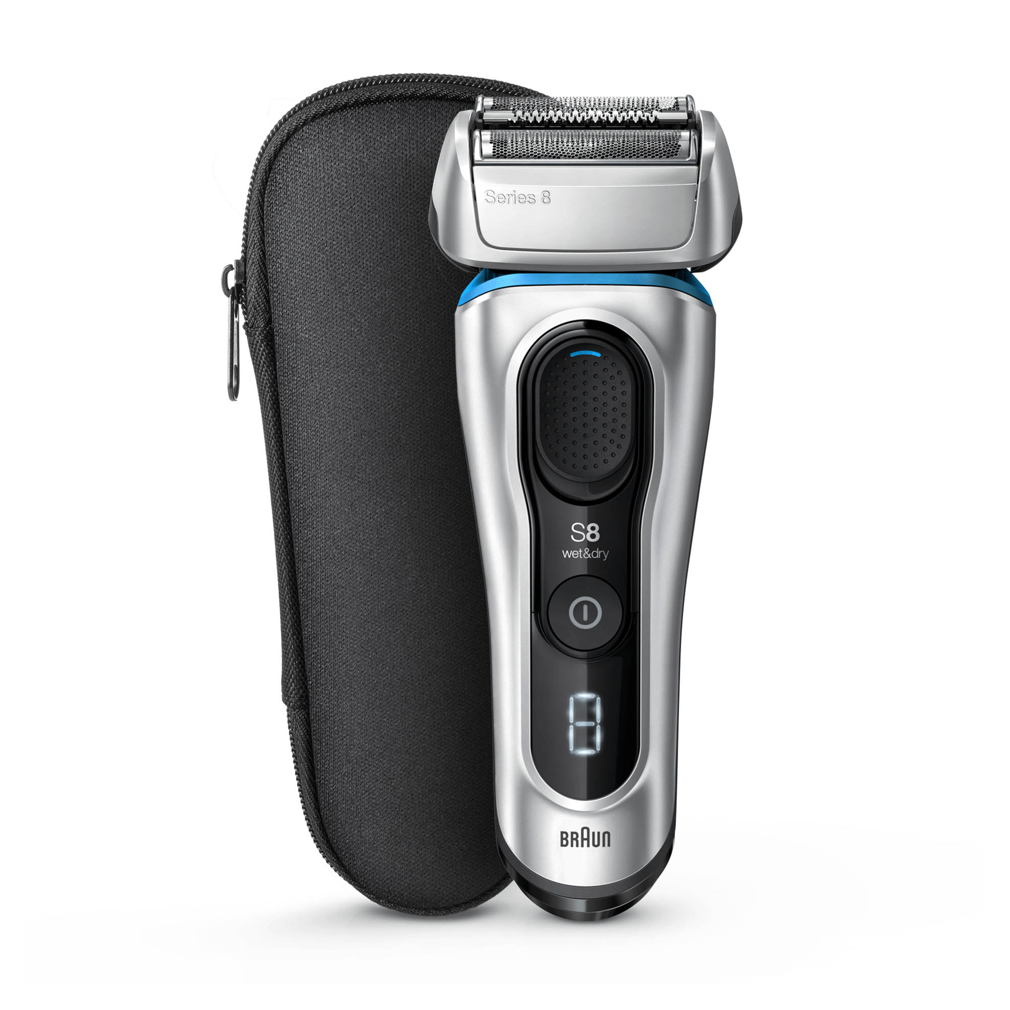 Braun Series 8 8330s Next Generation, Electric Shaver, Fabric Case, Silver – image 2