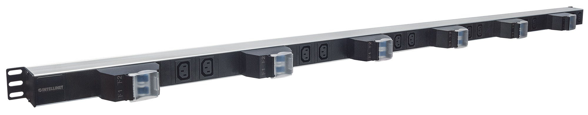 Intellinet Vertical Rackmount 12-Output C13 Power Distribution Unit (PDU), With Air Switch for Each Output, Removable Power Cable and Rear C14 Input (Euro 2-pin – image 2