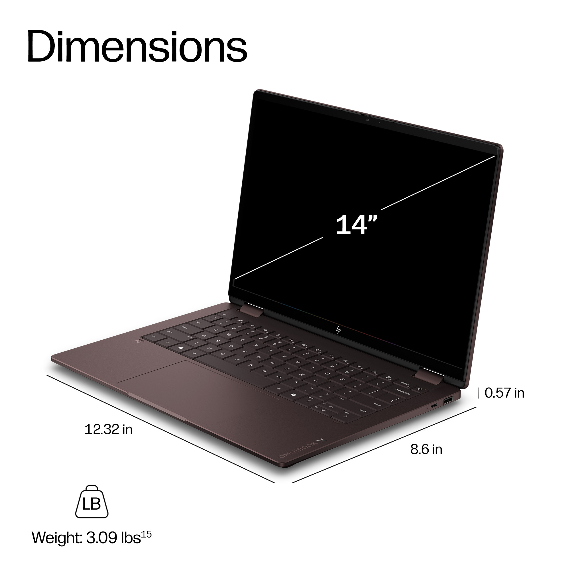 HP DQ8V5EA laptop Copilot+ PC AMD Ryzen™ AI 7 445 – image 5