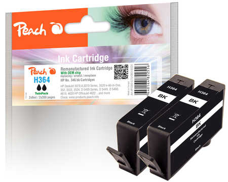Peach 319220 ink cartridge 2 pc(s) Standard Yield Black