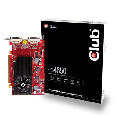 CLUB3D VGA Radeon HD4650 512MB DDR2 PCIE