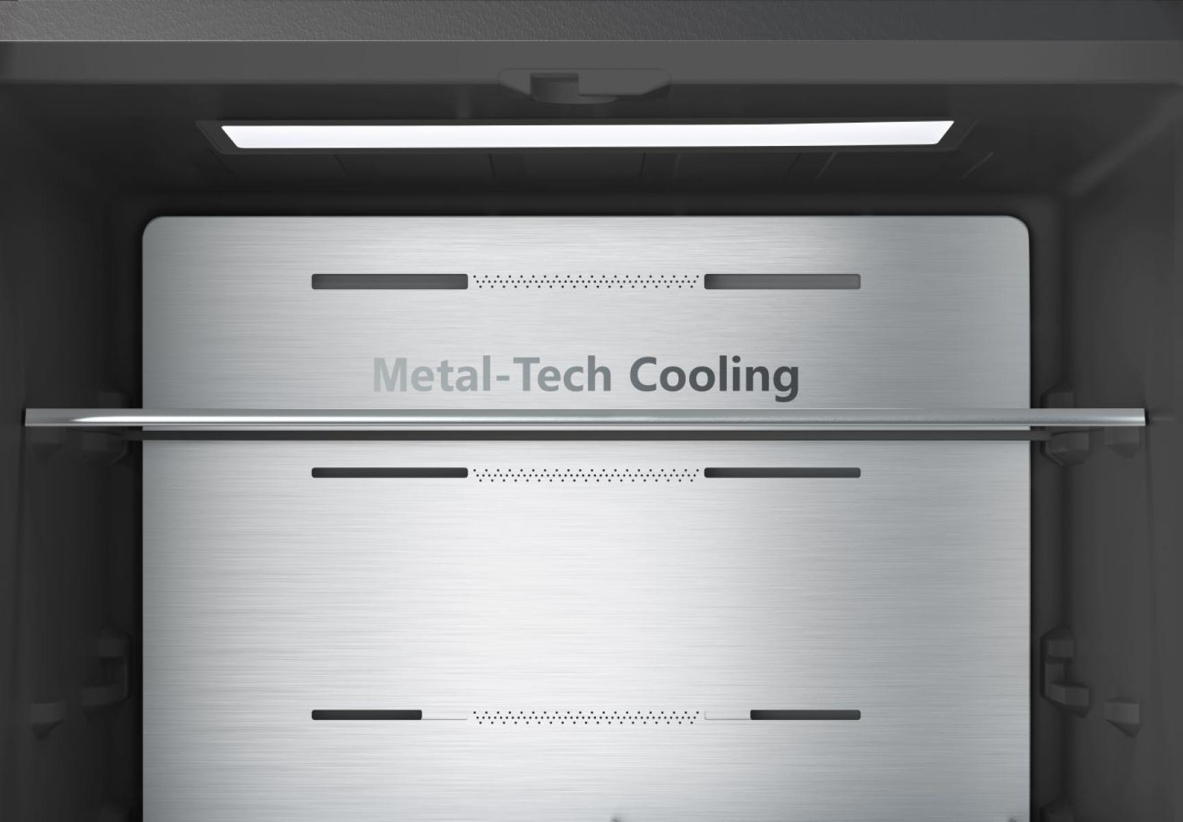 Hisense Freestanding French door fridge freezer with large capacity and flexible storage for everyday groceries. Metal Tech Cooling maintains stable temperature – image 9
