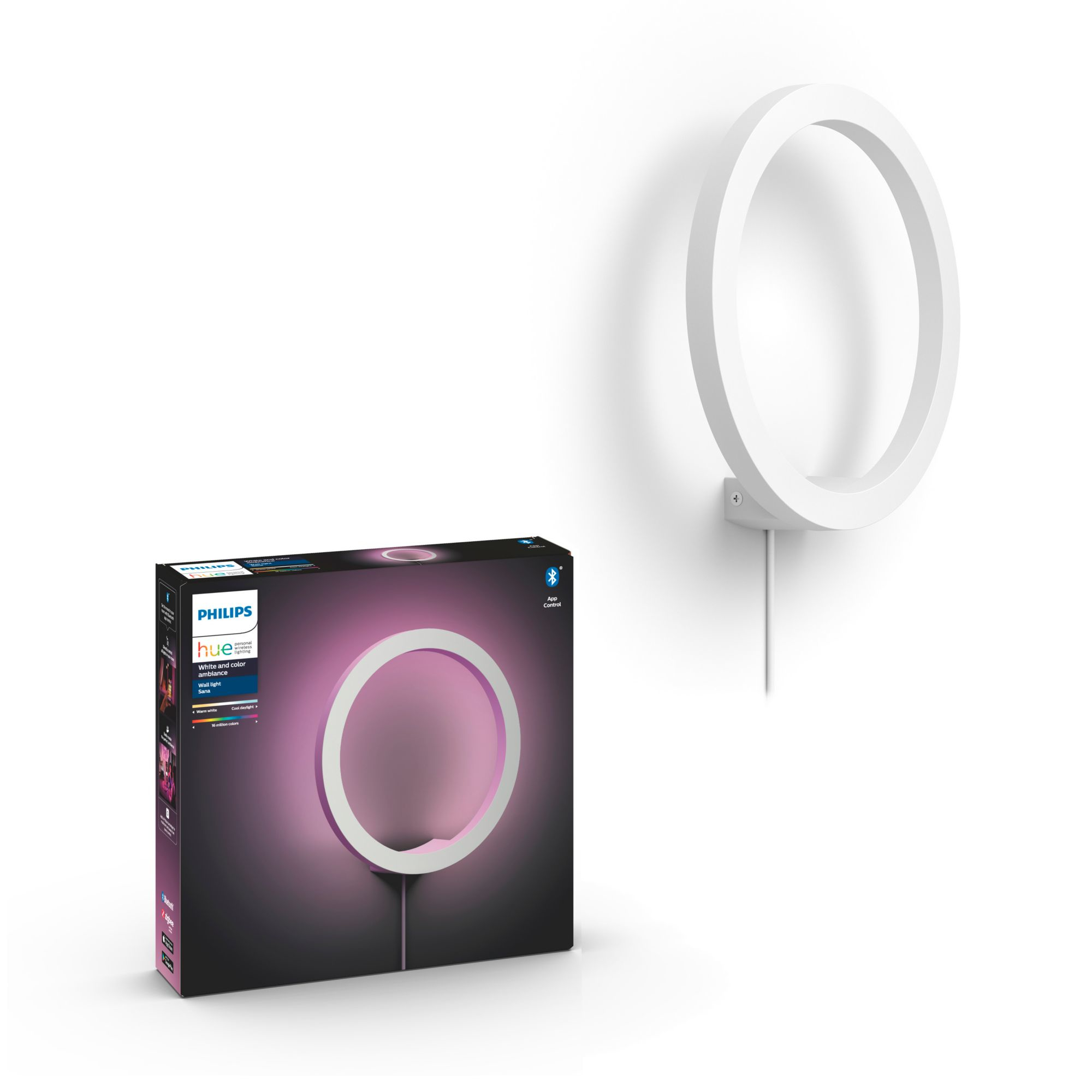 Philips by Signify Philips Hue White and colour ambience Sana wall light – image 9