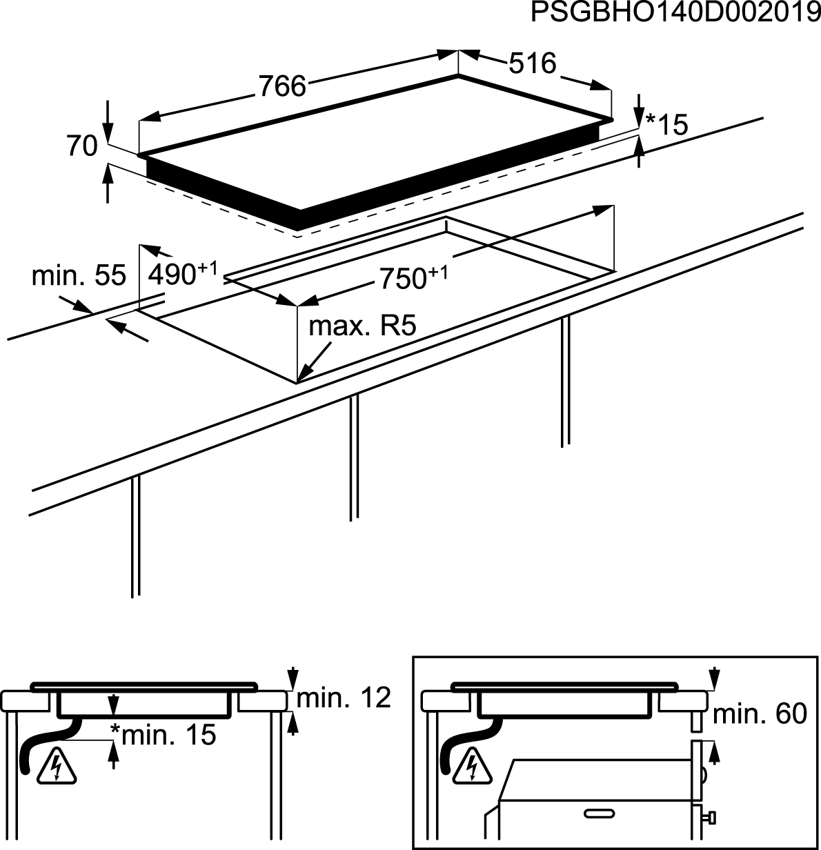 AEG HKH81700XB Grey Built-in Zone induction hob 3 zone(s) – image 4
