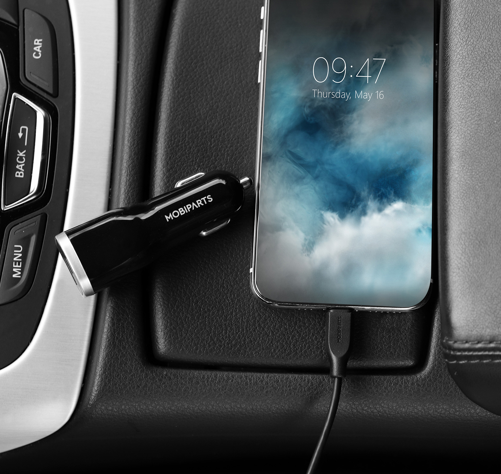 Mobiparts Car Charger Dual USB-A en USB-C – image 7