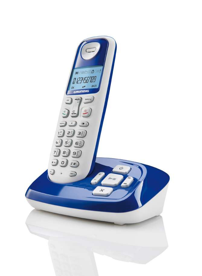 Grundig D210A DECT telephone Caller ID Blue