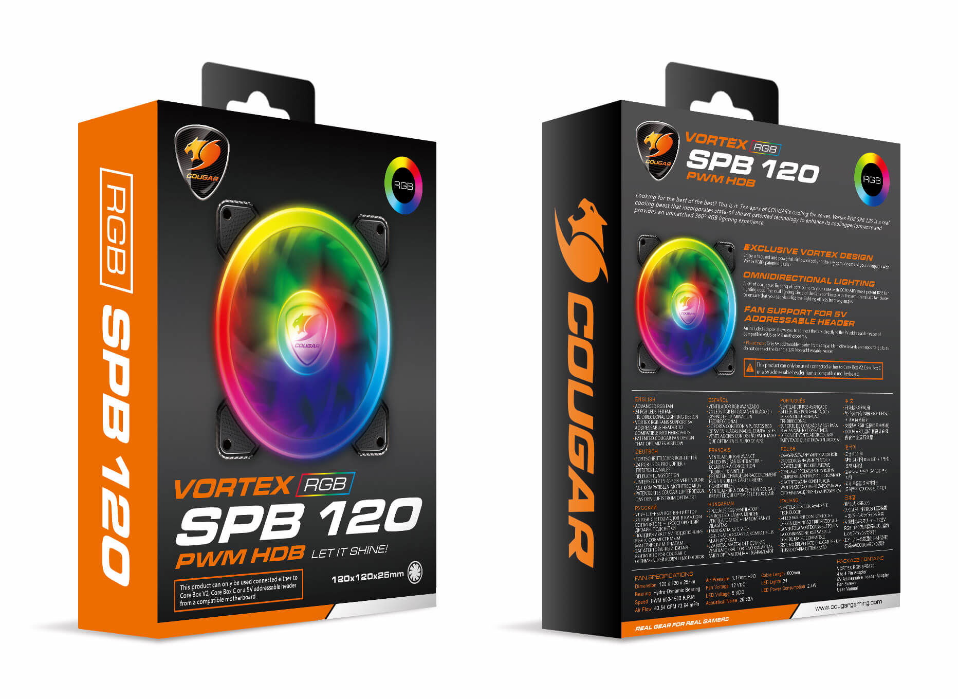 COUGAR VORTEX RGB SPB 120 Cooling Fan – image 7