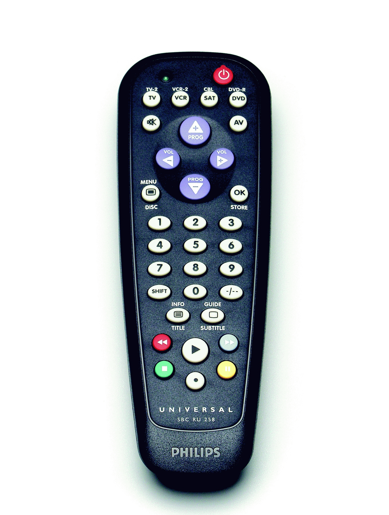 Philips TV/VCR/DVD/SAT Universal Remote Control SBCRU258/00H – image 2