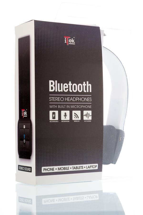 itek ITEH03LBW headphones/headset Wireless Head-band Calls/Music Bluetooth Black, White – image 4