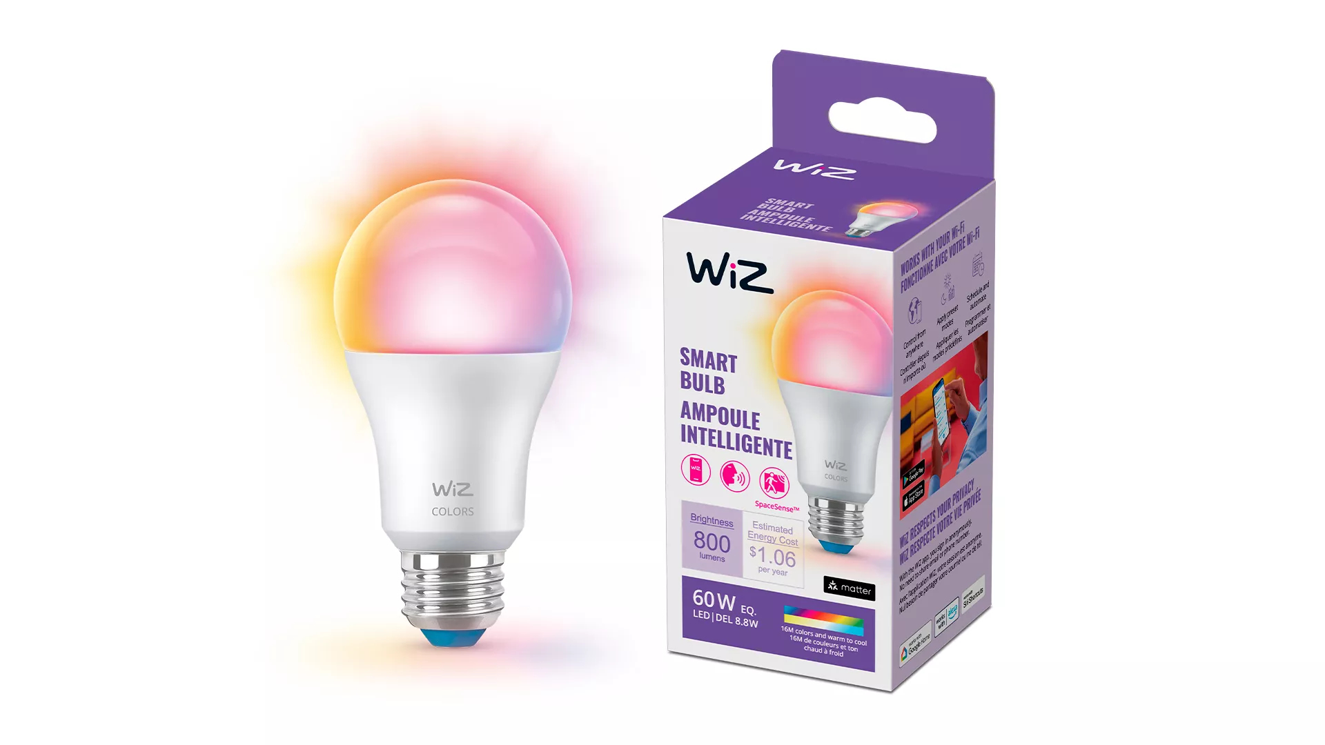 WiZ 046677603441 smart lighting Smart bulb Wi-Fi/Bluetooth – image 2
