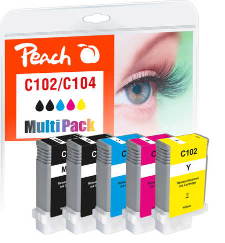 Peach 320461 ink cartridge 5 pc(s) Compatible Black, Cyan, Magenta, Matte black, Yellow