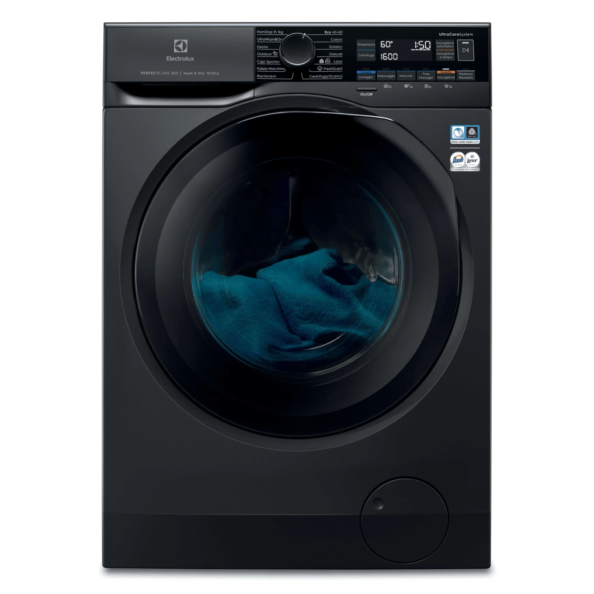 Electrolux EW8W16BLACK washer dryer Freestanding Front-load Black