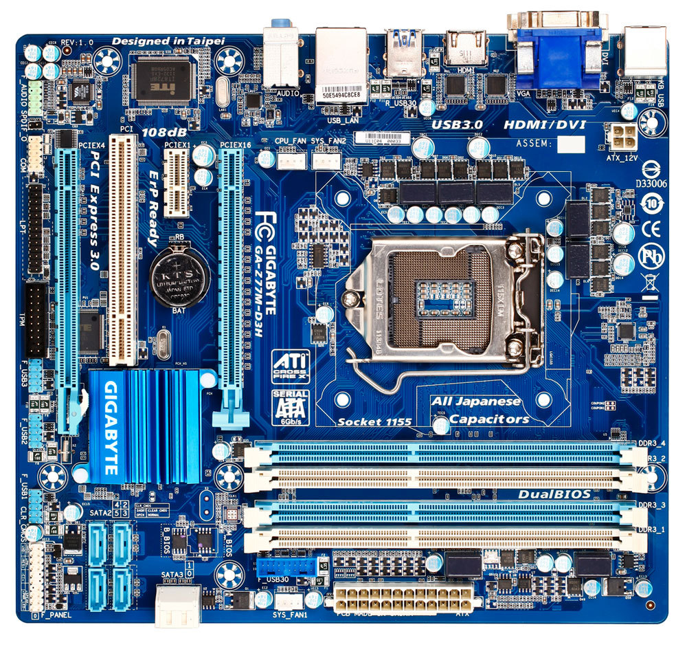 GIGABYTE GA-Z77M-D3H motherboard Intel Z77 LGA 1155 (Socket H2) micro ATX – image 2