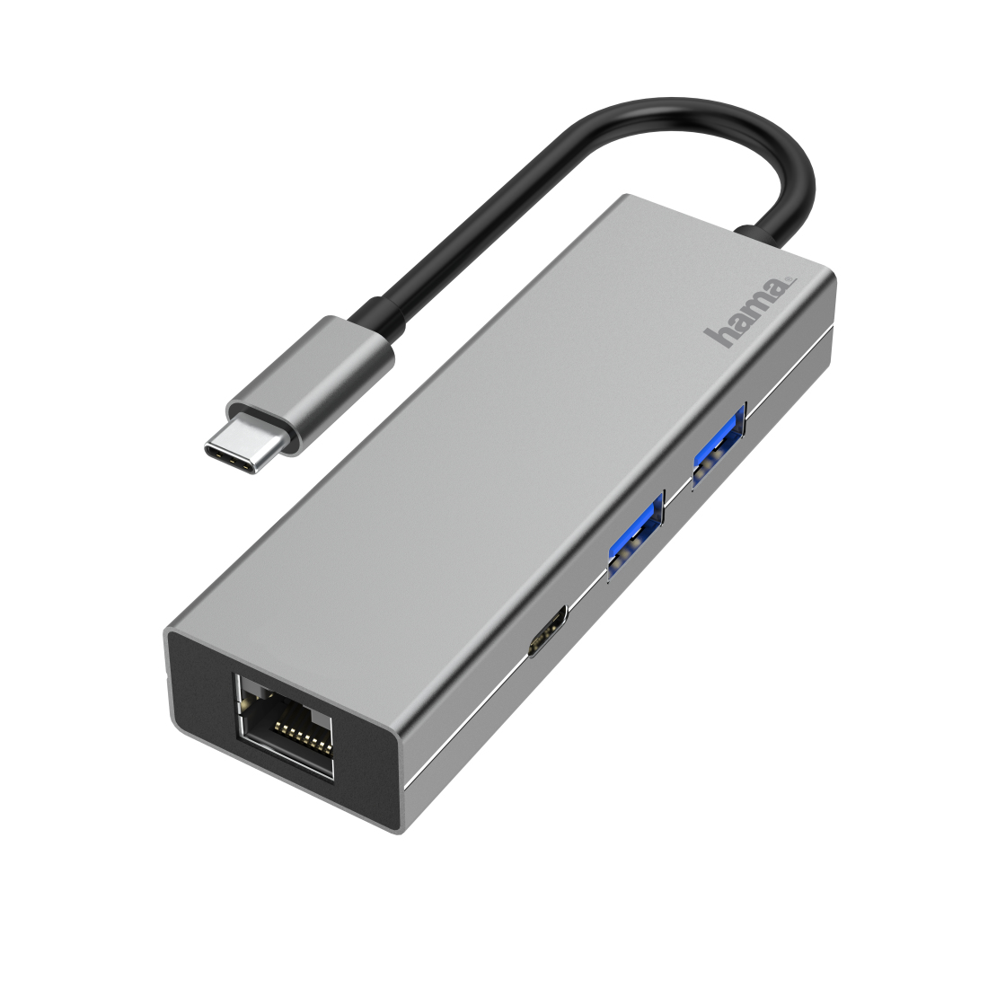 Hama 00200108 laptop dock/port replicator USB 3.2 Gen 1 (3.1 Gen 1) Type-C Grey – image 1