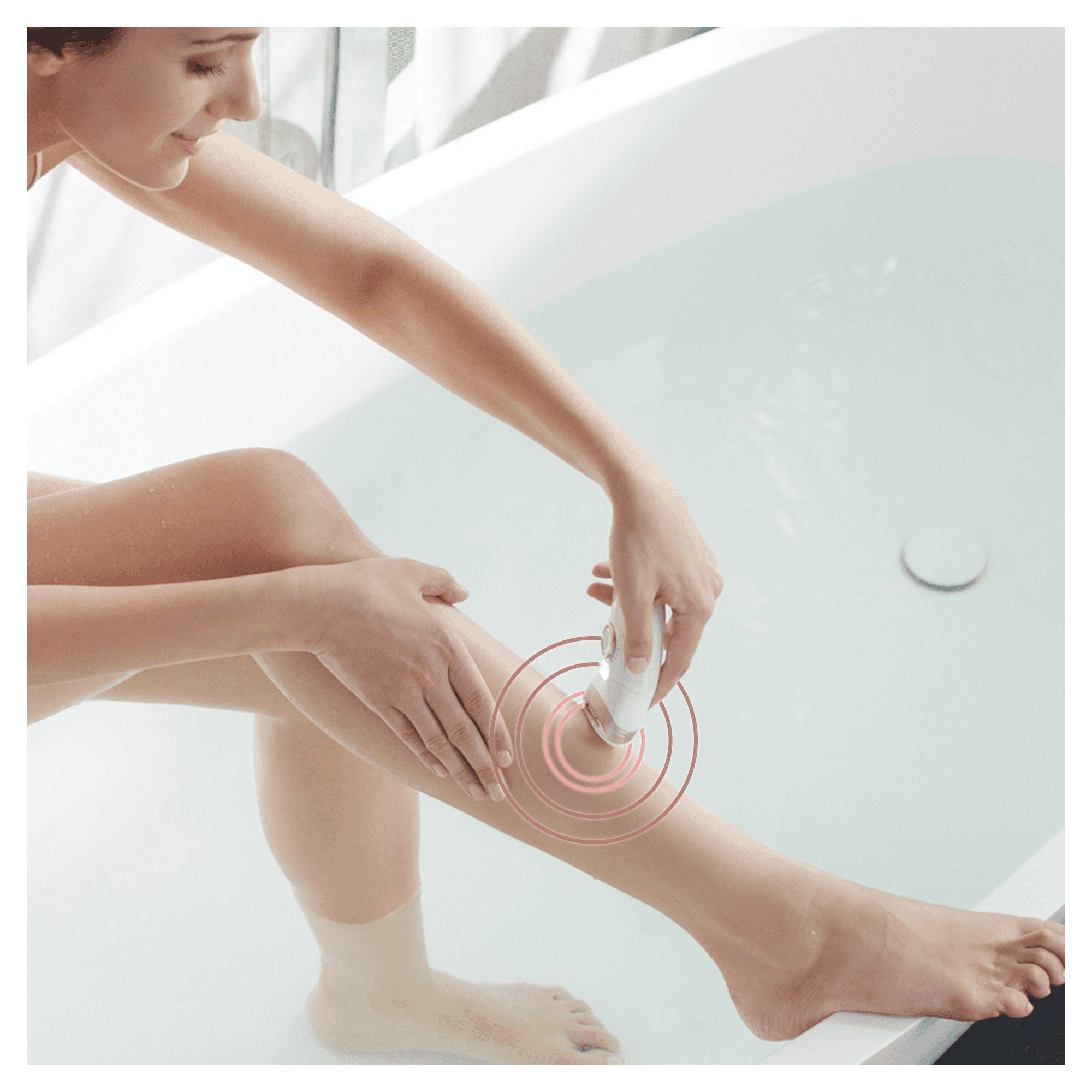 Braun Silk-épil 9 81646959 epilator 40 tweezers Rose gold, White – image 4
