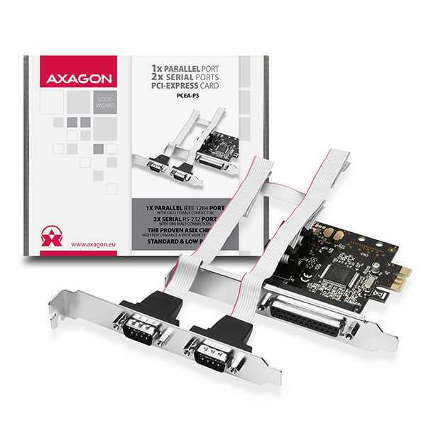 Axagon PCEA-PS interface cards/adapter Internal Parallel, Serial – image 6