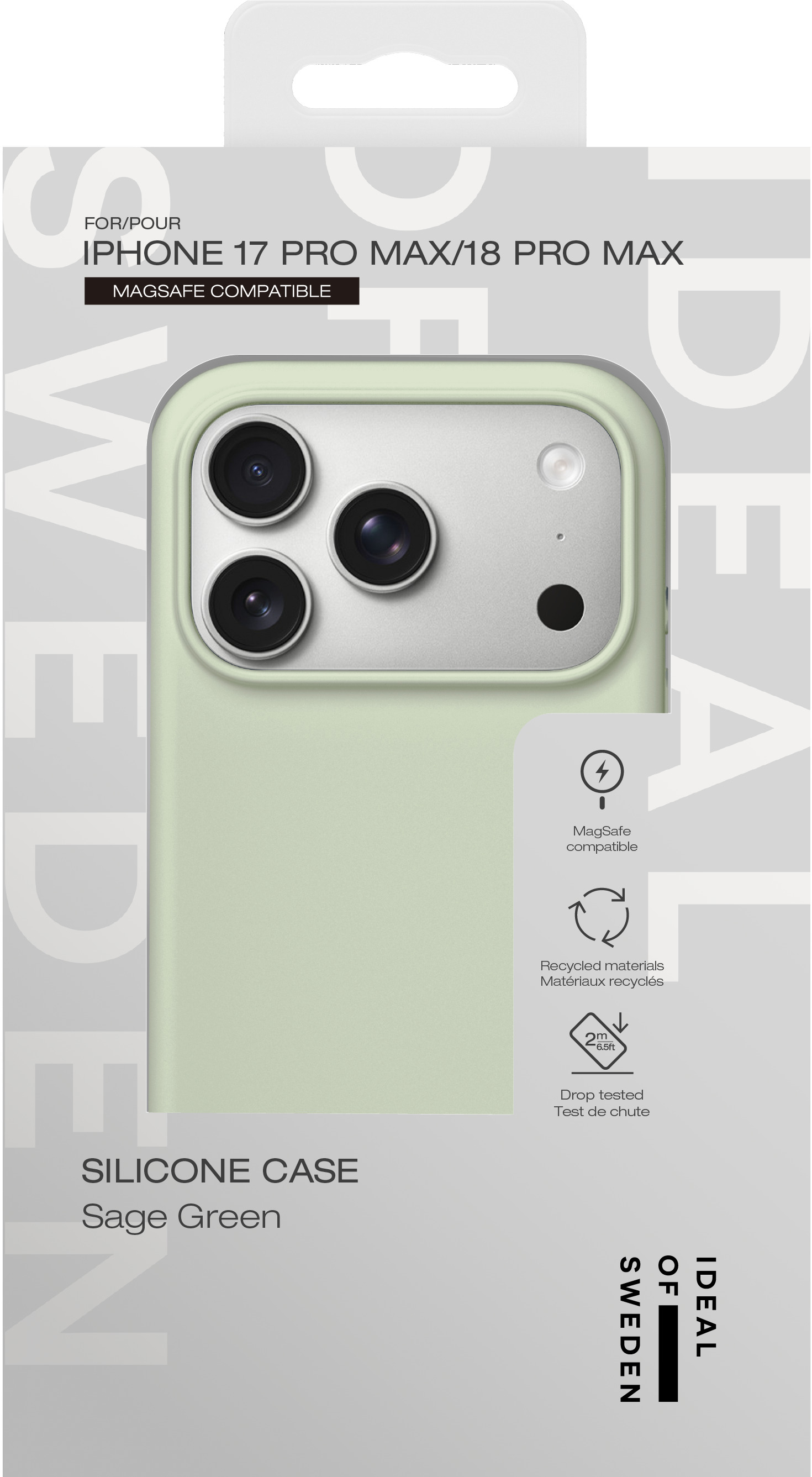 iDeal of Sweden Silicone Case MagSafe iPhone 17 Pro Max / 18 Pro Max Sage Green – image 5