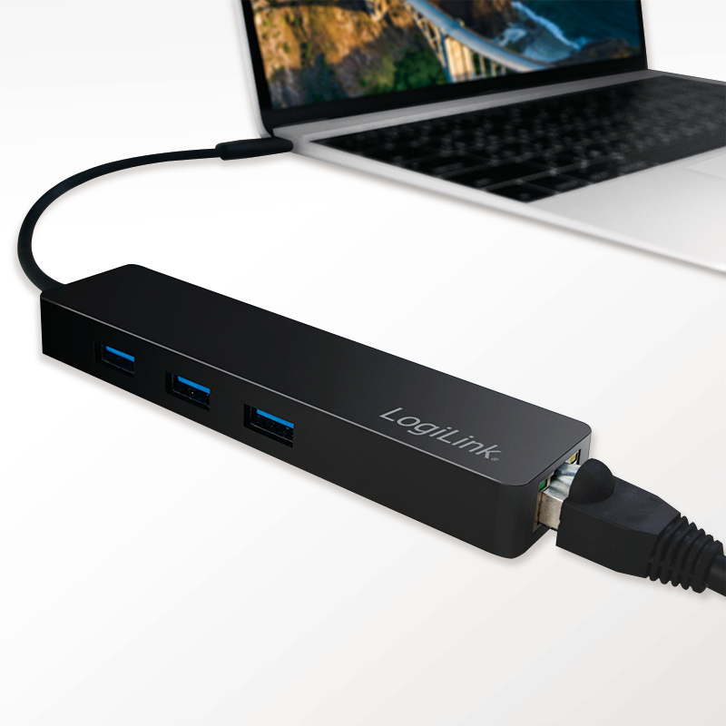 LogiLink UA0313 laptop dock/port replicator USB 3.2 Gen 1 (3.1 Gen 1) Type-C Black – image 3