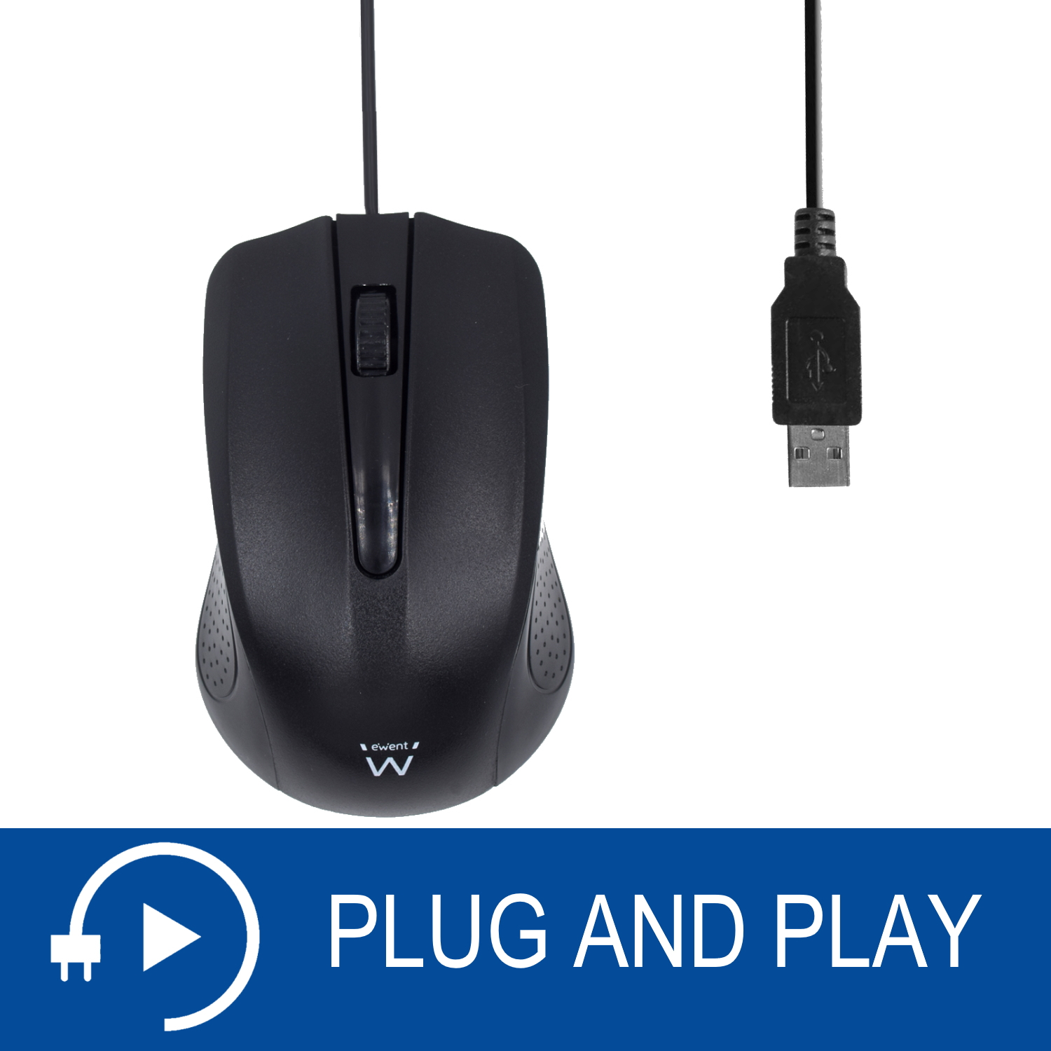 Ewent EW3300 mouse Office Ambidextrous USB Type-A Optical 1000 DPI – image 3